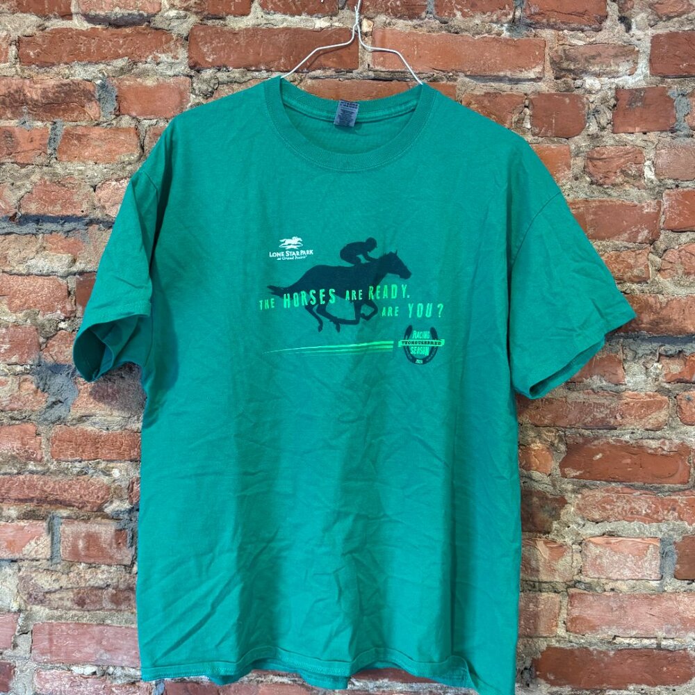 Lone Star Trail Riding Shirt – Men’s Size XL – Green